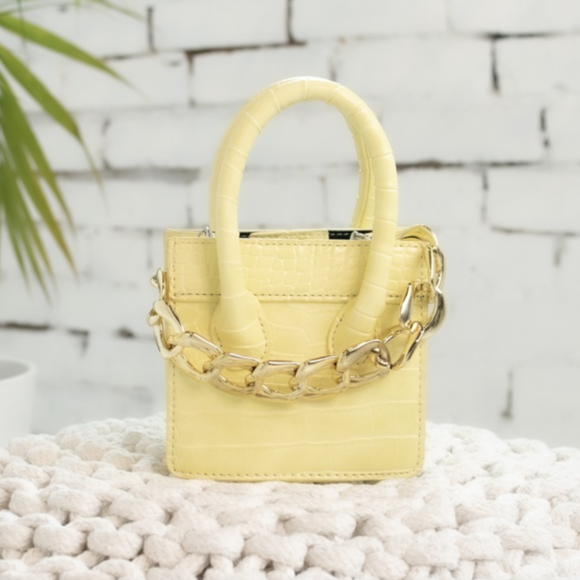 Yellow Leather Mini Bags